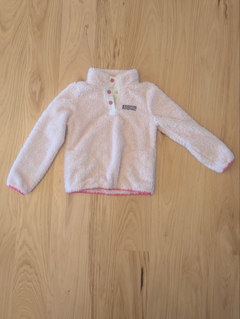 Vineyard Vines Pink Sherpa Snap-Front Pullover